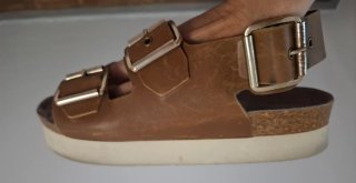 Sandalias de piel marrones talla 40