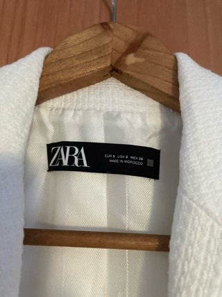 REBAJAS Blazer Zara Blanco Talla S/M