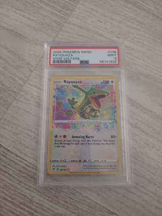 Carta Pokémon Rayquaza PSA 9 Vivid Voltage
