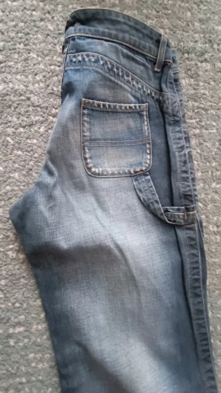 Jeans donna vita alta tasconi