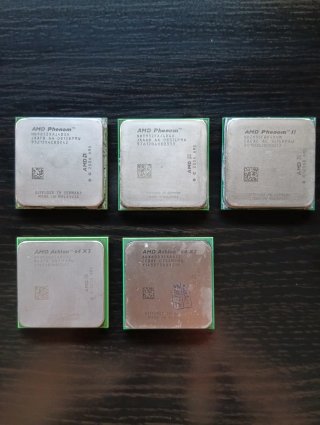 Lote 5 Procesadores AMD Phenom y Athlon