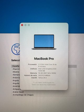 MacBook Pro 16" Core i9 2019 A2141