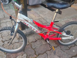 Bicicleta Monty Infantil Roja y Blanca