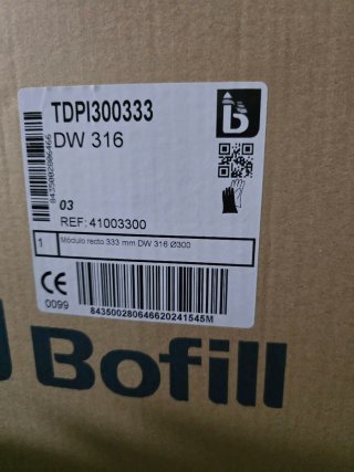 Bofill pieza chimenea doble pared 300 diametro