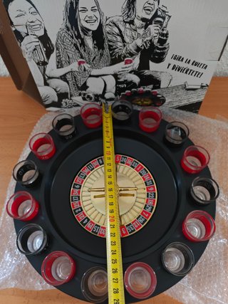 Ruleta de chupitos AleHop nueva + 16 vasos