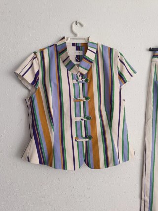 Conjunto Zara rayas top y pantalón Talla M