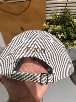 Gorra Polo Ralph Lauren Rayas Gris/Blanco