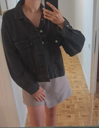 Chaqueta vaquera negra