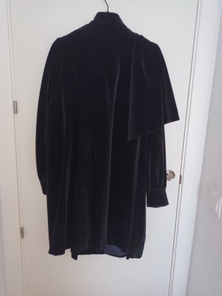 Abrigo Terciopelo Negro Talla 44