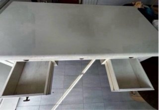 Escritorio vintage madera blanco