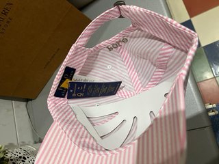 Gorra Polo Ralph Lauren Rayas Rosas y Blancas