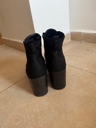 Botines negros plataforma tacón grueso