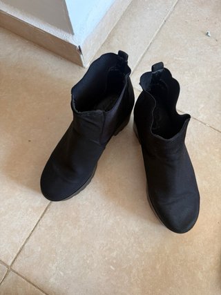 Botines negros plataforma tacón grueso
