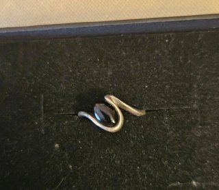 Anillo Plata Piedra Azabache