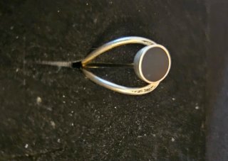 Anillo Plata Diseño Correa Azabache