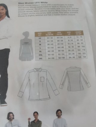 Camisa Chaud Devant Mujer UFX Blanca Talla M 40-42