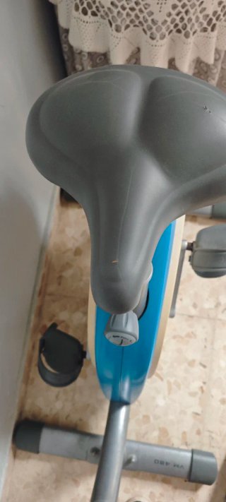 Bicicleta Estática Azul y Gris, Domyo VM480