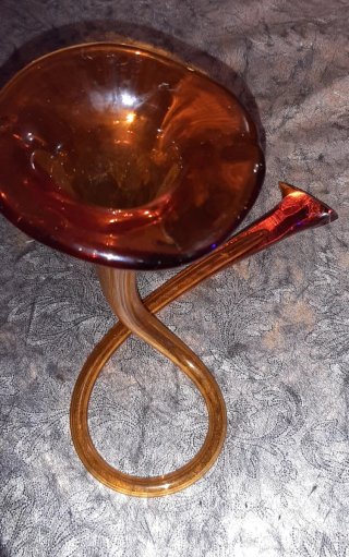 Jarrón de cristal soplado
