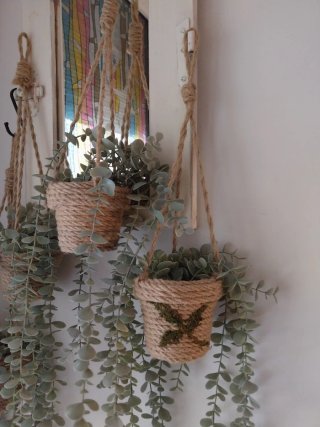 Lote 4 Plantas Eucalipto Colgantes Artificiales
