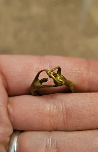 Anillo Bronce Artesanal Pareja Ajustable