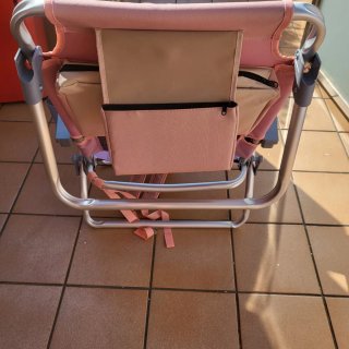 Silla de playa plegable rosa y morada