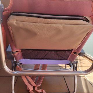 Silla de playa plegable rosa y morada