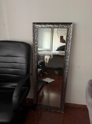 Espejo decorativo marco plateado