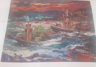 Cuadro Antonio Reverte Tormenta Galicia Acrílico