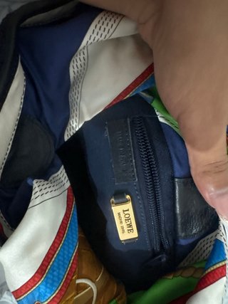 Bolso Loewe Vintage Azul y Dorado
