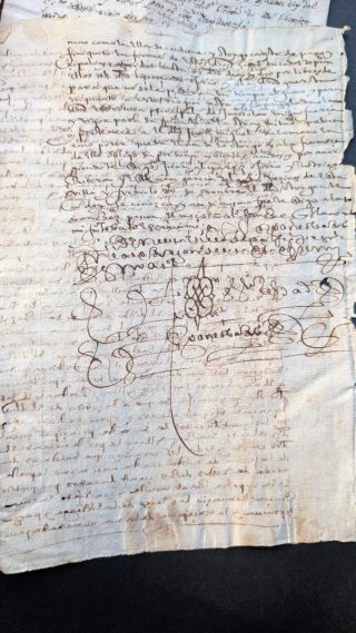 Lote de 7 documentos manuscritos S.XVI-S.XVII