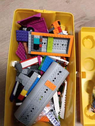 Scatola di stoccaggio LEGO gialla