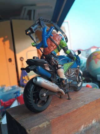 Tortuga Ninja en Moto