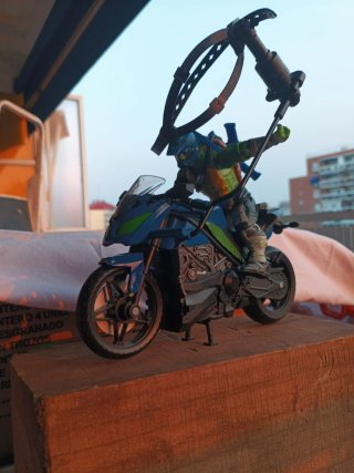 Tortuga Ninja en Moto