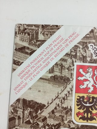 Mapa Praga Antiguo Praha Unikátní Pohledový Plán