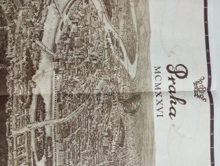Mapa Praga Antiguo Praha Unikátní Pohledový Plán