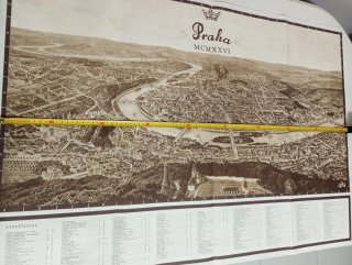 Mapa Praga Antiguo Praha Unikátní Pohledový Plán