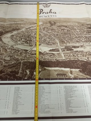 Mapa Praga Antiguo Praha Unikátní Pohledový Plán