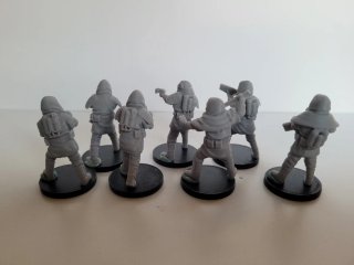 6 Figuras Resina Sci-Fi Guerrilleros