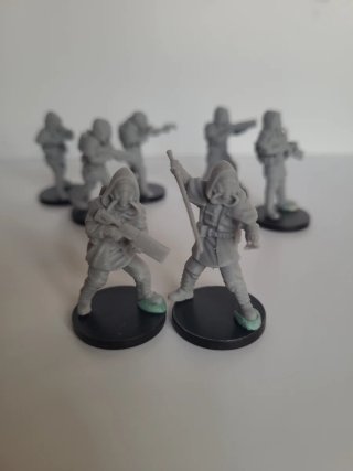 6 Figuras Resina Sci-Fi Guerrilleros