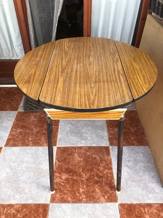 Mesa de cocina plegable madera y metal
