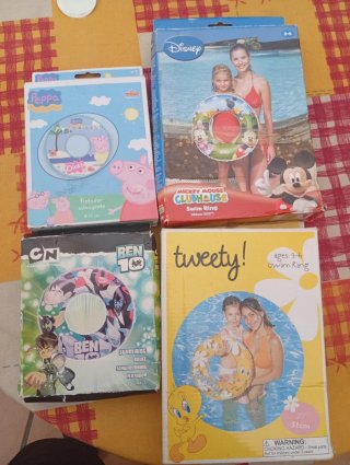 Lote 4 Flotadores Infantiles (Peppa, Disney, Ben 1