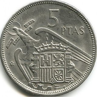 5 Pesetas Franco 1957