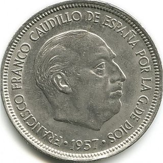 5 Pesetas Franco 1957