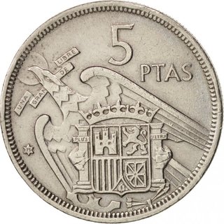 5 Pesetas Franco 1957