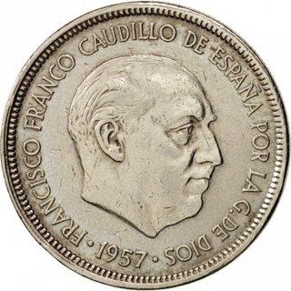 5 Pesetas Franco 1957