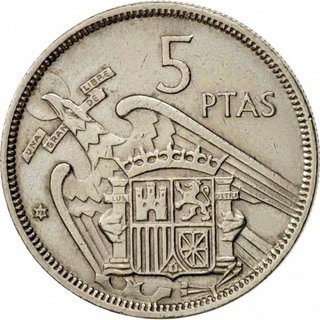 5 Pesetas Franco 1957
