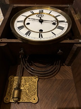 Reloj LENZKIRCH de colgar antiguo de madera