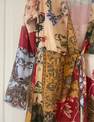 Vestido cruzado estampado M