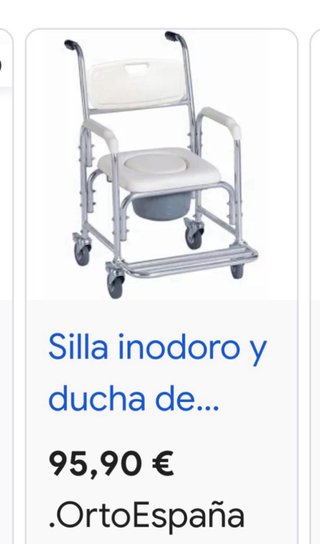 Silla discapacidad para ducha y wc