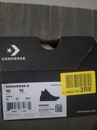 Zapatillas Converse Talla 44 Negras